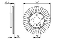 BOSCH 0986479726 - Disco de freno