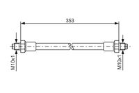 BOSCH 1987476352 - Tubo flexible de frenos