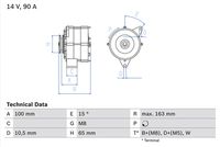 BOSCH 0986036790 - Alternador