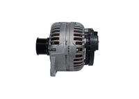 BOSCH 1986A00966 - año construcción hasta: 01/2014<br>Tensión [V]: 28<br>Corriente de carga alternador [A]: 70<br>Tipo de sujeción: Brazo oscilante doble<br>Modelo de alternador: excl. bomba vacío<br>Distancia de polea a alternador [mm]: 37<br>Sentido de giro: Sentido de giro a la derecha (horario)<br>Poleas: con polea múltiple<br>Número de canales: 8<br>poleas - Ø [mm]: 55<br>Pinza: B+(M8)<br>ID del modelo de conector: 82<br>Longitud [mm]: 194<br>extensión de reparación recomendada: correas trapezial, poli V<br>