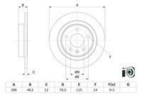 BOSCH 0986479F83 - Disco de freno