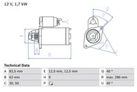 BOSCH 0986013350 - Motor de arranque