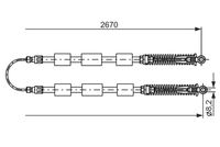 BOSCH 1987477553 - Cable de accionamiento, freno de estacionamiento