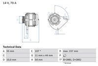 BOSCH 0986080490 - Alternador