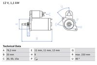 BOSCH 0986018200 - Motor de arranque