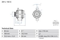 BOSCH 0986084280 - Alternador