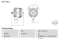 BOSCH 0 986 048 100 - Alternador