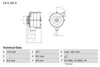 BOSCH 0986034560 - Alternador