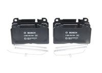 BOSCH 0986494694 - Lado de montaje: Eje trasero<br>Número de PR: 1KD<br>Número de PR: 1KW<br>Número de PR: 1KY<br>Número de PR: 1KZ<br>Número de PR: 2EA<br>Número de PR: 2EE<br>Contacto avisador de desgaste: con contacto avisador de desgaste<br>Artículo complementario/Información complementaria: con accesorios<br>Artículo complementario / información complementaria 2: con tornillos<br>Artículo complementario / información complementaria 2: Chapa antichirridos<br>Material: Low-Metallic<br>Homologación: ECE-R90<br>Número de WVA: 24606<br>Espesor [mm]: 17,3<br>Ancho [mm]: 116,7<br>Altura 1 [mm]: 58,5<br>Altura 2 [mm]: 59,5<br>cantidad de tornillos: 2<br>