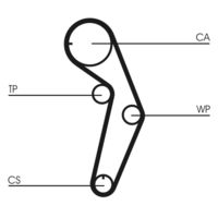 CONTINENTAL CTAM CT1048K1 - año construcción hasta: 06/2000<br>Ancho [mm]: 29<br>Número de dientes: 154<br>Correas: con perfil redondeado de dientes<br>Peso [kg]: 1,140<br>