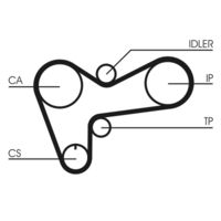 CONTINENTAL CTAM CT508 - año construcción desde: 03/1995<br>Número de dientes: 119<br>Longitud [mm]: 1133<br>Ancho [mm]: 32<br>División dientes [mm]: 9,525<br>