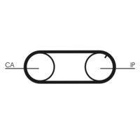 CONTINENTAL CTAM CT641 - año construcción hasta: 08/1992<br>Unidades accionadas: Bomba de inyección<br>Número de dientes: 75<br>Longitud [mm]: 714<br>Ancho [mm]: 20<br>División dientes [mm]: 9,525<br>