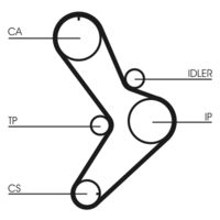 CONTINENTAL CTAM CT731 - año construcción hasta: 06/1990<br>Número de dientes: 152<br>Longitud [mm]: 1448<br>Ancho [mm]: 30<br>División dientes [mm]: 9,525<br>