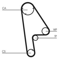 CONTINENTAL CTAM CT763 - año construcción hasta: 01/1997<br>Número de dientes: 104<br>Longitud [mm]: 991<br>Ancho [mm]: 24<br>División dientes [mm]: 9,525<br>