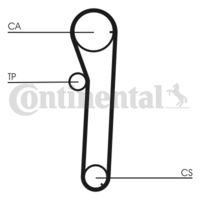 CONTINENTAL CTAM CT817 - Ancho [mm]: 19<br>Número de dientes: 103<br>Correas: con perfil redondeado de dientes<br>Peso [kg]: 0,140<br>