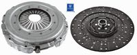 SACHS 3400121201 - no para código de motor: OM 902.915<br>varias piezas: tres piezas<br>Número de dientes: 18<br>Perfil del cubo: 45x50<br>Artículo complementario / información complementaria 2: con cojinete de desembrague<br>Diámetro exterior plato de presión de embrague [mm]: 430<br>Diámetro exterior del forro de fricción 1 [mm]: 430<br>