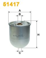 WIX FILTERS 51417 - Número de piezas necesarias: 2<br>Tipo de filtro: Filtro principal<br>Peso [kg]: 1,20<br>Altura [mm]: 264<br>Medida de rosca: 1"1/8<br>Diámetro exterior 1 [mm]: 107<br>Diámetro exterior 2 [mm]: 107<br>