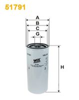 WIX FILTERS 51791 - Código de motor: G6A195<br>Tipo de filtro: Filtración de aceite en derivación<br>Tipo de filtro: Filtro enroscable<br>Altura [mm]: 263<br>Medida de rosca: 1 3/8-16<br>Diámetro exterior [mm]: 109<br>Diám. int. 1 [mm]: 101<br>Diám. int. 2[mm]: 91<br>SVHC: No existen sustancias SVHC<br>