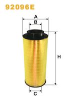 WIX FILTERS 92096E - Tipo de filtro: Cartucho filtrante<br>Altura [mm]: 253<br>Diámetro exterior [mm]: 100<br>Diámetro exterior 1 [mm]: 102<br>Diám. int. 1 [mm]: 45<br>