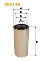 WIX FILTERS 95014E - año construcción hasta: 05/1986<br>Tipo de filtro: Cartucho filtrante<br>Rosca 1: M 16 X 1,5<br>Altura [mm]: 212<br>Diámetro interior [mm]: 62<br>Diámetro exterior [mm]: 91<br>Diámetro exterior 1 [mm]: 93<br>Diámetro exterior 2 [mm]: 72<br>