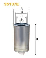 WIX FILTERS 95107E - Código de motor: Cursor 13<br>Tipo de filtro: con separador de agua<br>Tipo de filtro: Filtro enroscable<br>Altura [mm]: 159<br>Medida de rosca: 1-14<br>Diámetro exterior 1 [mm]: 111<br>SVHC: No existen sustancias SVHC<br>