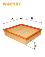 WIX FILTERS WA6187 - Tipo de filtro: Cartucho filtrante<br>Longitud [mm]: 242<br>Ancho [mm]: 223<br>Altura [mm]: 58<br>