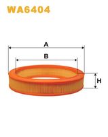 WIX FILTERS WA6404 - Tipo de filtro: Cartucho filtrante<br>Altura [mm]: 57<br>Diámetro exterior [mm]: 260<br>Diámetro interior [mm]: 208<br>