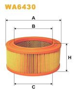 WIX FILTERS WA6430 - Altura [mm]: 85<br>Diámetro 1 [mm]: 165<br>Diámetro 2 [mm]: 114<br>Tipo de filtro: Cartucho filtrante<br>