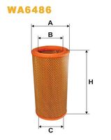 WIX FILTERS WA6486 - Código de motor: XU5JA<br>Diámetro interior [mm]: 67<br>Altura [mm]: 214<br>Diámetro exterior [mm]: 114<br>Diám. int. 1 [mm]: 67<br>Peso [kg]: 0,312<br>Tipo de filtro: Cartucho filtrante<br>