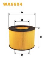 WIX FILTERS WA6604 - Tipo de filtro: Cartucho filtrante<br>Altura [mm]: 140<br>Diámetro exterior [mm]: 180<br>Diámetro interior [mm]: 95<br>Diám. int. 1 [mm]: 96<br>Diám. int. 2[mm]: 96<br>