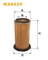 WIX FILTERS WA6629 - N.º de chasis (VIN) hasta: JA 610293<br>Tipo de filtro: Cartucho filtrante<br>Altura [mm]: 292<br>Diámetro exterior 1 [mm]: 138<br>Diámetro exterior 2 [mm]: 138<br>Diám. int. 1 [mm]: 72<br>Diám. int. 2[mm]: 17<br>SVHC: No existen sustancias SVHC<br>