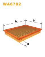 WIX FILTERS WA6782 - año construcción desde: 10/2005<br>Tipo de filtro: Cartucho filtrante<br>Longitud [mm]: 326<br>Ancho [mm]: 252<br>Altura [mm]: 50<br>