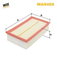 WIX FILTERS WA9469 - año construcción desde: 09/2010<br>Código de motor: K9K.7.70<br>Tipo de filtro: Cartucho filtrante<br>Longitud [mm]: 239<br>Ancho [mm]: 141<br>Altura [mm]: 57<br>