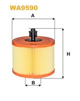 WIX FILTERS WA9590 - Tipo de filtro: Cartucho filtrante<br>Altura [mm]: 180<br>Diámetro exterior [mm]: 175<br>Diámetro interior [mm]: 81<br>