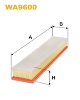 WIX FILTERS WA9600 - año construcción desde: 01/2005<br>Tipo de filtro: Cartucho filtrante<br>Longitud [mm]: 425<br>Ancho [mm]: 95<br>Altura [mm]: 51<br>SVHC: No existen sustancias SVHC<br>