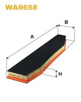 WIX FILTERS WA9658 - Tipo de filtro: Cartucho filtrante<br>Altura [mm]: 498<br>Diámetro exterior [mm]: 145<br>Diámetro exterior 1 [mm]: 89<br>Diámetro exterior 2 [mm]: 89<br>Diámetro interior [mm]: 109<br>Diám. int. 1 [mm]: 30<br>Artículo complementario / información complementaria 2: con filtro previo<br>