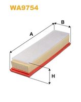 WIX FILTERS WA9754 - Tipo de filtro: Cartucho filtrante<br>Longitud [mm]: 327<br>Ancho [mm]: 97<br>Altura [mm]: 59<br>