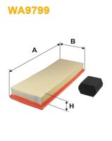 WIX FILTERS WA9799 - Código de motor: EB2DT<br>Tipo de filtro: Cartucho filtrante<br>Longitud [mm]: 350<br>Ancho [mm]: 137<br>Altura [mm]: 47<br>