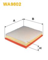 WIX FILTERS WA9802 - año construcción desde: 10/2014<br>Código de motor: DV6FD<br>Tipo de filtro: Cartucho filtrante<br>Longitud [mm]: 240<br>Ancho [mm]: 205<br>Altura [mm]: 50<br>