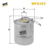 WIX FILTERS WF8353 - Código de motor: 646.984<br>Tipo de filtro: Filtro de tubería<br>Altura [mm]: 127<br>Diámetro exterior [mm]: 92<br>Diámetro exterior 1 [mm]: 20<br>Ø entrada [mm]: 10<br>Ø salida [mm]: 8<br>