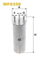 WIX FILTERS WF8358 - Tipo de filtro: Cartucho filtrante<br>Altura [mm]: 276<br>