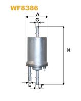 WIX FILTERS WF8386 - Artículo complementario / información complementaria 2: con regulador de presión<br>Ø entrada [mm]: 8<br>Diámetro exterior [mm]: 55<br>Ø salida [mm]: 8<br>Presión [bar]: 4<br>Diámetro exterior 1 [mm]: 61<br>Altura [mm]: 164<br>Peso [kg]: 0,2316<br>Tipo de filtro: Filtro de tubería<br>