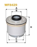 WIX FILTERS WF8429 - Tipo de filtro: Cartucho filtrante<br>Altura [mm]: 76<br>Diámetro exterior [mm]: 84<br>Diámetro interior [mm]: 8<br>