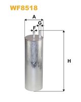 PURFLUX FCS774 - Tipo de filtro: Filtro de tubería<br>Tipo de combustible: Gasóleo<br>Diámetro exterior [mm]: 84,5<br>Ø entrada [mm]: 9,9<br>Ø salida [mm]: 7,9<br>Altura [mm]: 279<br>