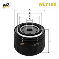 WIX FILTERS WL7168 - Tipo de filtro: Filtro enroscable<br>Altura [mm]: 89<br>Medida de rosca: 3/4-16 UNF<br>Diámetro exterior [mm]: 94<br>Diám. int. 1 [mm]: 72<br>Diám. int. 2[mm]: 62,5<br>SVHC: No existen sustancias SVHC<br>