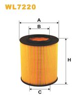 WIX FILTERS WL7220 - año construcción desde: 09/2003<br>año construcción hasta: 02/2005<br>Código de motor: M54B30<br>Tipo de filtro: Cartucho filtrante<br>Altura [mm]: 104<br>Diámetro exterior [mm]: 83<br>Diám. int. 1 [mm]: 43<br>Diám. int. 2[mm]: 43<br>