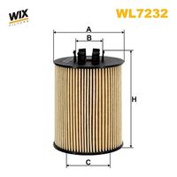 WIX FILTERS WL7232 - nº de motor desde: 19MA9235<br>Tipo de filtro: Cartucho filtrante<br>Altura [mm]: 107<br>Diámetro exterior [mm]: 57<br>Diámetro interior [mm]: 10<br>Diám. int. 1 [mm]: 26<br>Diám. int. 2[mm]: 26<br>