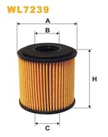 WIX FILTERS WL7239 - Código de motor: 160.910<br>Tipo de filtro: Cartucho filtrante<br>Altura [mm]: 55<br>Diámetro exterior [mm]: 52<br>Diám. int. 1 [mm]: 21<br>Diám. int. 2[mm]: 21<br>Peso [kg]: 0,04<br>