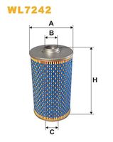 WIX FILTERS WL7242 - año construcción desde: 09/1995<br>Tipo de filtro: Cartucho filtrante<br>Altura [mm]: 161<br>Diám. int. 1 [mm]: 25<br>Diám. int. 2[mm]: 40<br>SVHC: No existen sustancias SVHC<br>