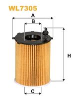 WIX FILTERS WL7305 - año construcción desde: 10/2013<br>año construcción hasta: 09/2015<br>Tipo de filtro: Cartucho filtrante<br>Altura [mm]: 100<br>Diámetro exterior [mm]: 72<br>Diám. int. 1 [mm]: 26<br>Diám. int. 2[mm]: 26<br>